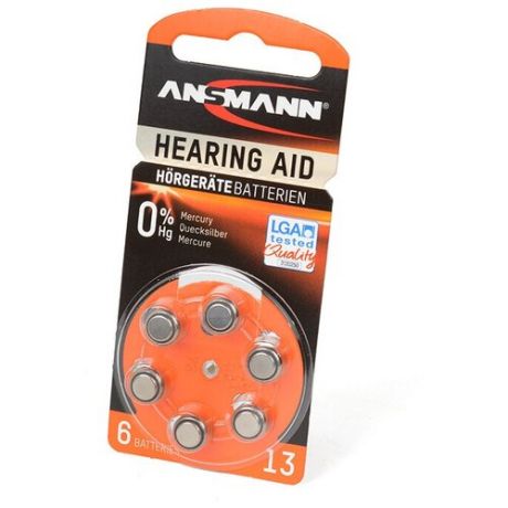 ANSMANN Батарейка ANSMANN Hearing Aid 13 BL6, 6шт (5013243)