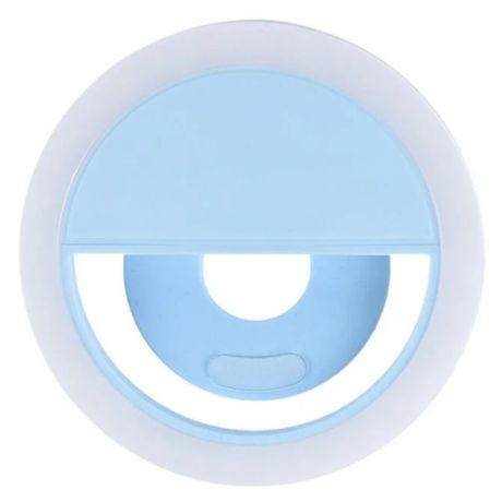 Светодиодное селфи кольцо Ring Light цвет - голубой