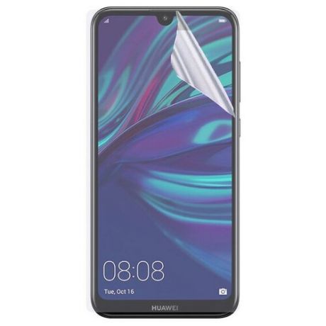 Гидрогелевая защитная пленка на весь экран (2 штуки) для Huawei Y7 Prime 2019 / Противоударная бронированя пленка для Хуавэй Ю7 Прайм 2019 с эффектом самовосстановления