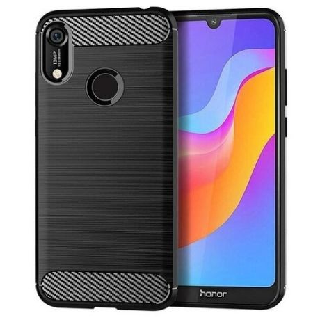 Чехол Carbon для Huawei Y6 (2019)/Honor 8A Pro серия Карбон | черный