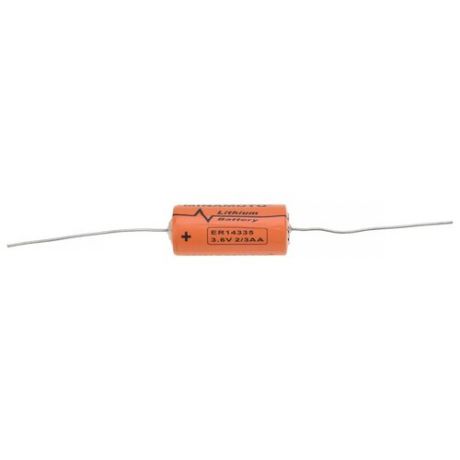 Батарейка MINAMOTO ER 14335/ W Lithium, 3.6 В, 2/3 AA, 1600 мАч с аксиальными выводами