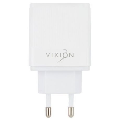 Сетевое зарядное устройство VIXION H2 USB 2.1A Quick Charger 3.0 с кабелем Type-C (белое)