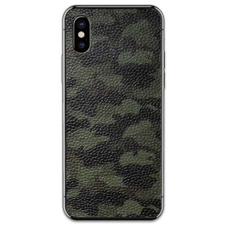 Кожаная наклейка FBR Skinz Camouflage для Apple iPhone Xs зелёный