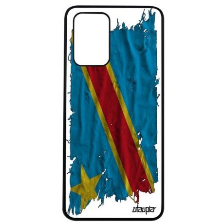Противоударный чехол для смартфона // Xiaomi Poco M3 // "Флаг Франции на ткани" Патриот Страна, Utaupia, белый