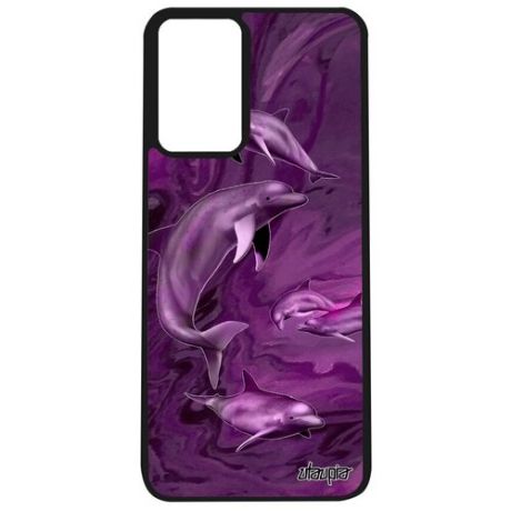 Яркий чехол для мобильного // Galaxy A52 // "Дельфины" Стиль Гринды, Utaupia, розовый