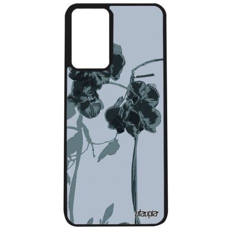 Противоударный чехол для смартфона // Samsung Galaxy A52 // "Цветы" Flower Дизайн, Utaupia, белый