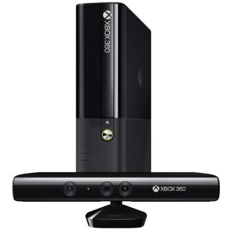 Игровая приставка Microsoft Xbox 360 E 500 ГБ + Kinect, черный