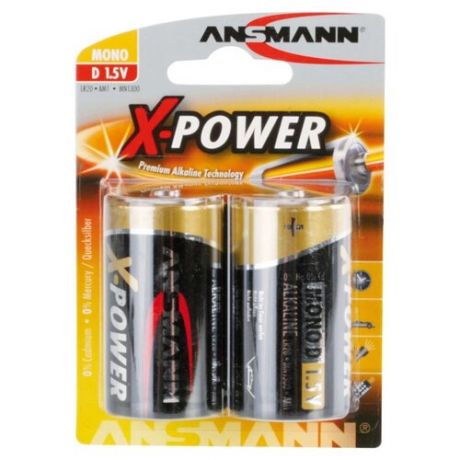 Батарейка D - Ansmann X-Power LR20 BL2 (2 штуки) 5015633 / 9463