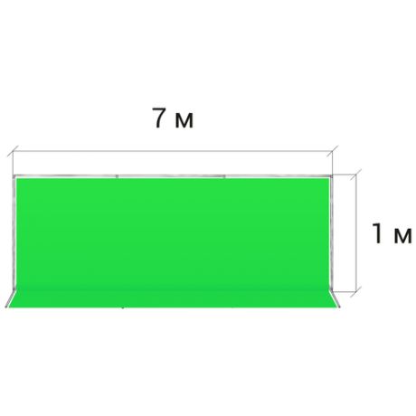 Стойка для хромакея 1 м. / 7 м. + хромакей 1,5 / 7 м. GOZHY