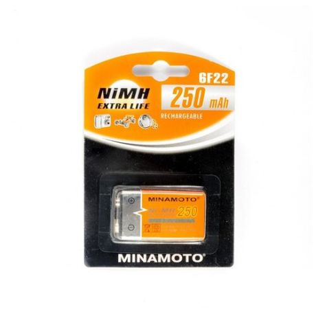 Аккумулятор MINAMOTO 6F22, 8.4 В, 250 мАч, NiMH BL1