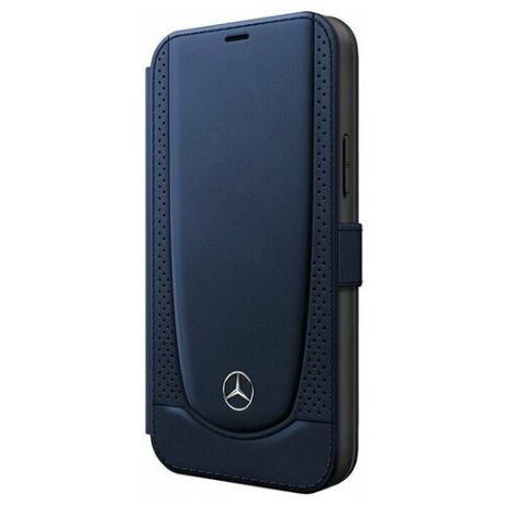 Чехол- книжка CG Mobile Mercedes Genuine leather Urban Smooth/perforated Booktype для iPhone 12 mini, цвет Синий (MEFLBKP12SARMNA)