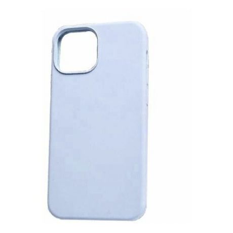 Задняя накладка для iP 13 (6.1) soft силикон нежно- голубая