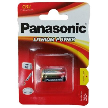 Элемент питания литиевый CR2 на 3В - Lithium Power CR-2L/1BP CR2 BL1 (Panasonic) (код заказа 13190)
