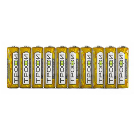 Батарейка солевая "Трофи" Heavy Duty, AAA, R03-10S, 1.5В, спайка, 10 шт.