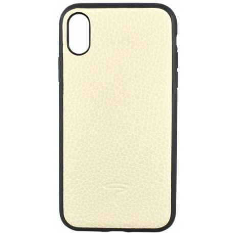 Кожаный чехол-накладка для iPhone XS Max TORIA TOGO leather (Hybrid) Hard, бежевый (TN181163)