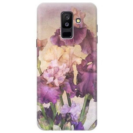RE:PA Чехол - накладка ArtColor для Samsung Galaxy A6 Plus (2018) A605G с принтом "Фиолетовые цветы"