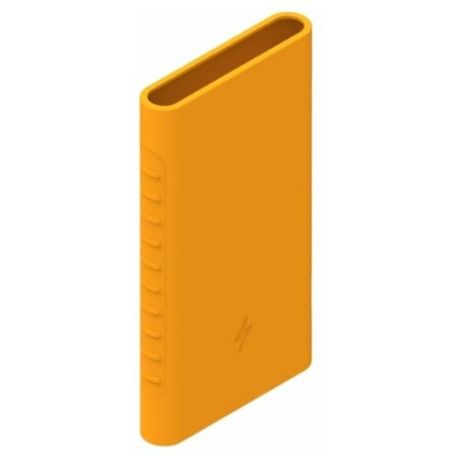 Силиконовый чехол для внешнего аккумулятора Xiaomi Mi Power Bank Pro QC 10000 мА*ч (PLM03ZM), оранжевый