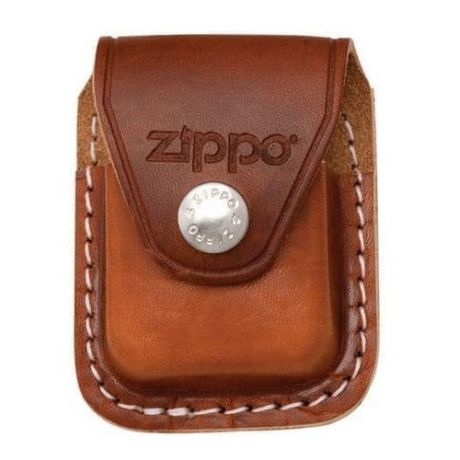 Zippo Чехол Zippo для зажигалки, кожа, с металлическим фиксатором на ремень, коричневый, 57х30x75 мм