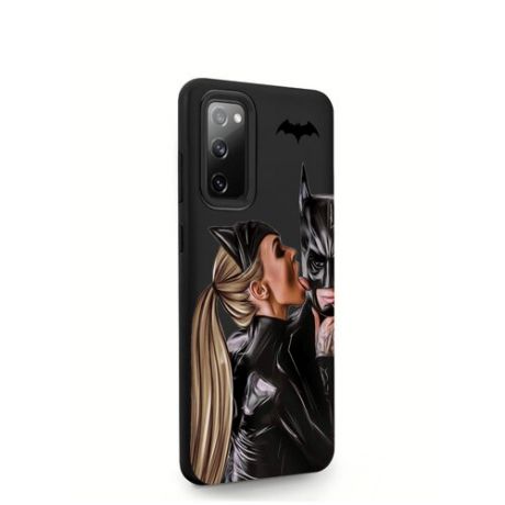 Черный силиконовый чехол MustHaveCase для Samsung Galaxy S20 FE Cat Woman/ Женщина- кошка и бэтмен для Самсунг Галакси С20 ФЕ Противоударный