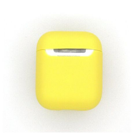 Чехол для AirPods 2 / AirPods 1, силиконовый, желтый. Чехол для наушников Аирподс