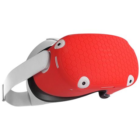 Силиконовый чехол для шлема Oculus Quest 2 красный