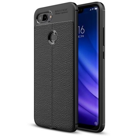 Чехол-накладка для Xiaomi Mi 8 Lite Структура кожи с прострочкой