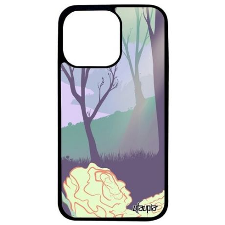 Красивый чехол для смартфона // Apple iPhone 13 Pro // "Лесные розы" Розы Озеро, Utaupia, цветной