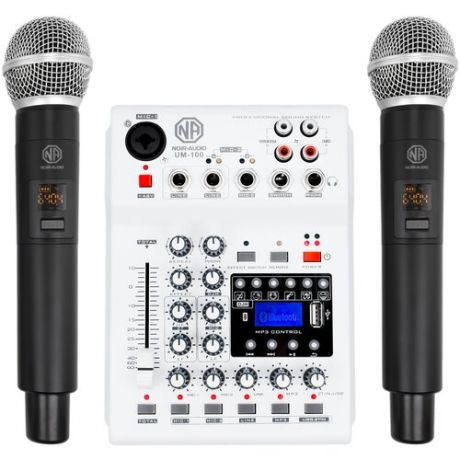 Караоке система NOIR-audio UM-100 с микшером двумя беспроводными микрофонами и Bluetooth