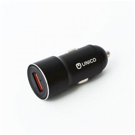 Зарядное устройство Unico 2xUSB QC3.0 Black CCQCUNC