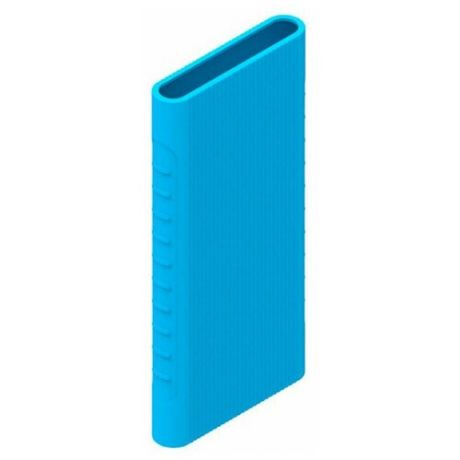 Силиконовый чехол для внешнего аккумулятора Xiaomi Mi Power Bank 2S (2i) 10000 мА*ч (PLM09ZM), голубой