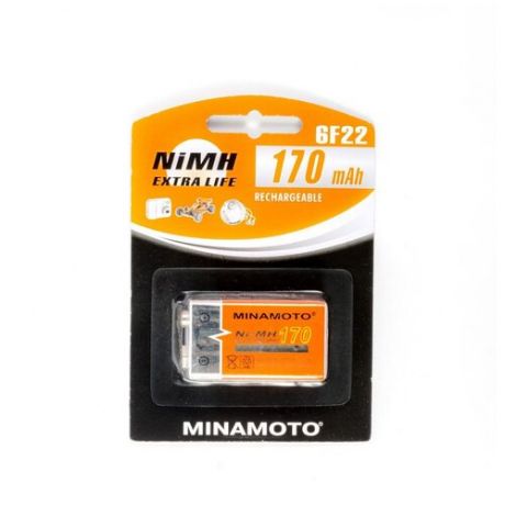 Аккумулятор MINAMOTO 6F22, 8.4 В, 170 мАч, NiMH BL1