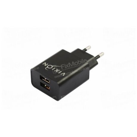 Сетевое зарядное устройство VIXION L7 2USB 2.1A с кабелем micro-USB (черное)