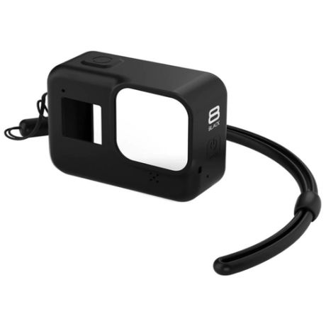 Силиконовый защитный чехол A-market для GoPro HERO 8 Black с ремешком на запястье (черный)