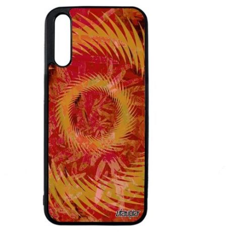 Чехол на смартфон // Huawei Y8P // "Мандала спираль" Дизайн Узор, Utaupia, красный