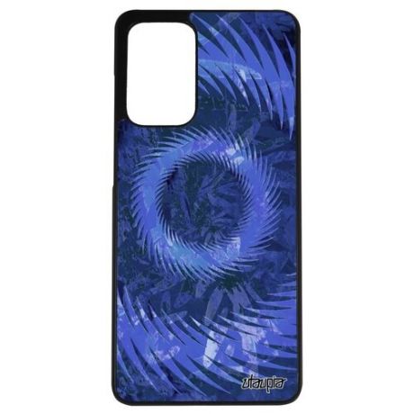 Простой чехол для смартфона // Galaxy A72 // "Мандала спираль" Иллюзия Круг, Utaupia, синий