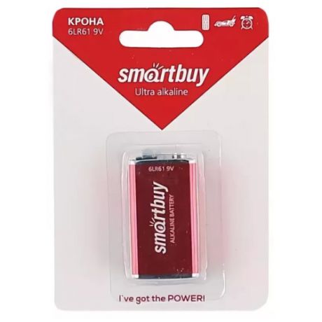 Элемент питания SMARTBUY Ultra Alkaline 6LR61 9V бл 1