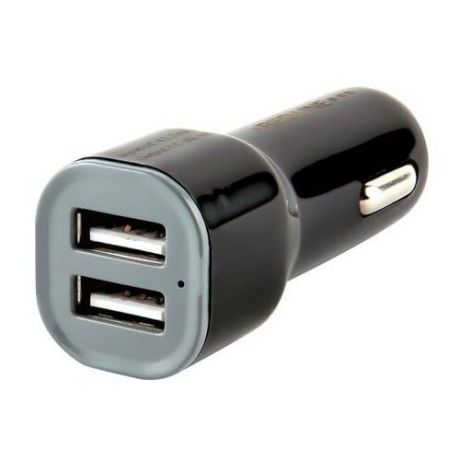 Зарядное устройство автомобильное RED LINE AC-1A, кабель microUSB 1 м, 2 порта USB, выходной ток 1 А, черное, УТ000012246, 453439