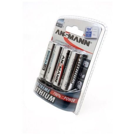 батарейки AA - Ansmann Extreme Lithium FR6 BL4 (4 штуки) 1512-0002 .