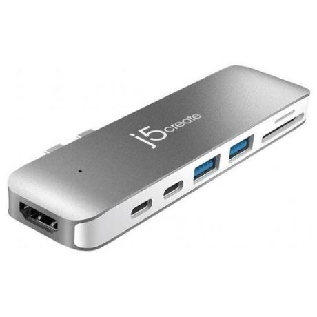j5create Мини док-станция j5create USB-C ULTRADRIVE MINIDOCK. Интерфейс: Thunderbolt 3 USB-C x 2. Порты: Thunderbolt 3 USB-C, USB-C, HDMI, SD, microSD, USB-A x 2.