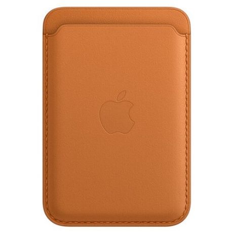 Кожаный чехол-бумажник APPLE MagSafe для iPhone, цвет «золотистая охра»