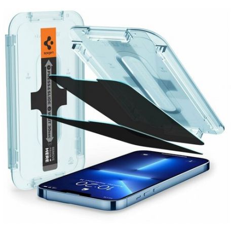 Защитное стекло-антишпион SPIGEN EZ FIT GLAS.tR Privacy для iPhone 13 Pro Max (2 шт)
