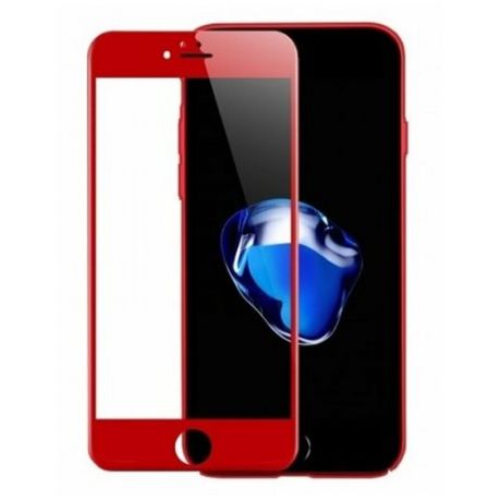 Защитное стекло 3D iPhone 7 Plus красный