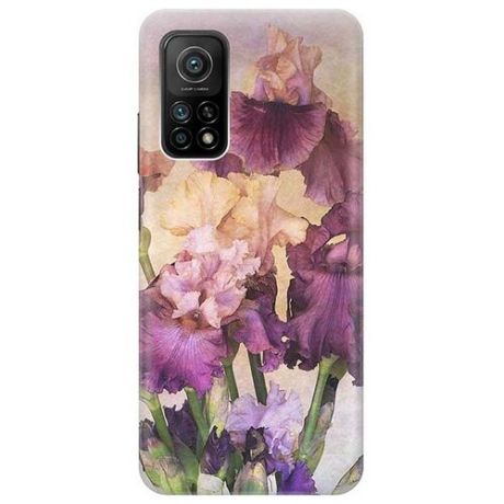 RE:PA Чехол - накладка ArtColor для Xiaomi Mi 10T с принтом "Фиолетовые цветы"
