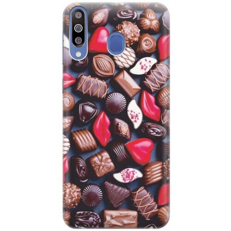RE:PAЧехол - накладка ArtColor для Samsung Galaxy M30 с принтом "Набор шоколада"