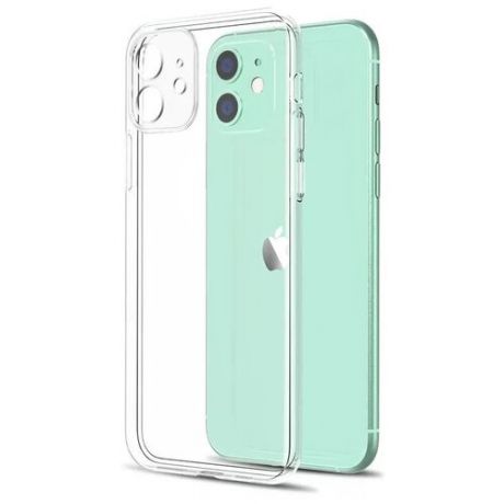 Прозрачный чехол Айфон 11 (силиконовый чехол для iPhone 11) с защитой камеры