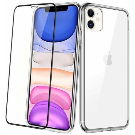 Чехол и защитное стекло для Iphone 11 (комплект)