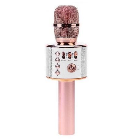 Беспроводной караоке-микрофон W9 золотистый