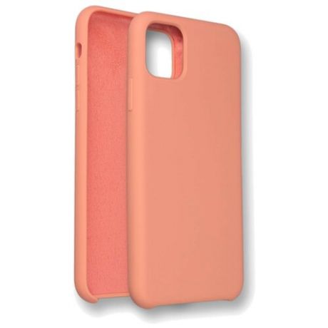Чехол для iPhone 11 Pro Софт тач мягкий эффект | микрофибра оранжево- розовый