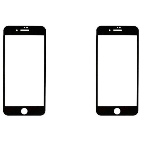 Защитное стекло для (iPhone SE 2020) комплект 2 шт / Олеофобное / Закаленное/ Противоударное / Полноэкранное, Full Glue (Черная Рамка)