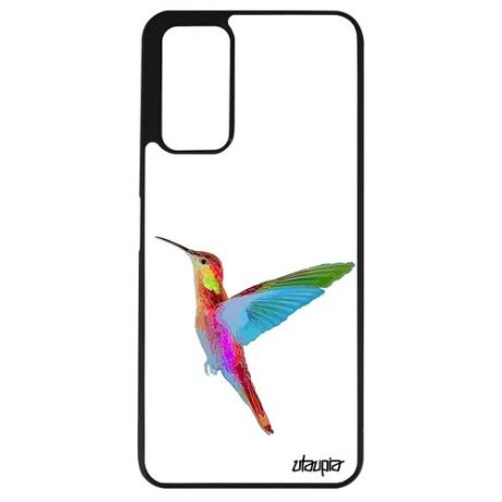 Модный чехол на смартфон // Honor 10X Lite // "Колибри" Птицы Природа, Utaupia, серый металлик